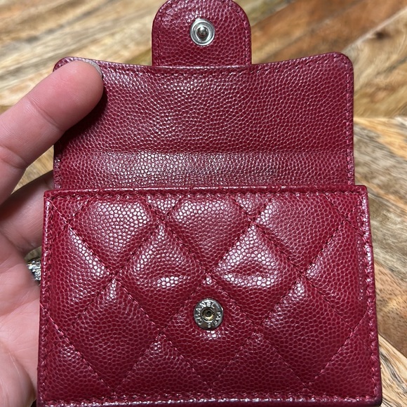 Chanel Trifold Compact Wallet Dual Side - Deep Red - Picture 6 of 16